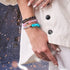Purple Succulent | .925 Sterling Silver | Firefly Glass Bracelet